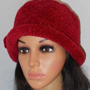 AUGUSTA RED KNIT ROLL-UP BRIM HAT OSFM